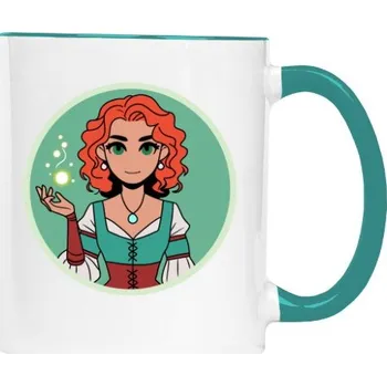 Hrnek malý barevný s potiskem Triss na hrnku