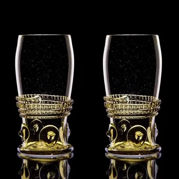 Sklenice Milaglass ARCADA, sklenice, zelené sklo - SADA 2 kusy 15 cm