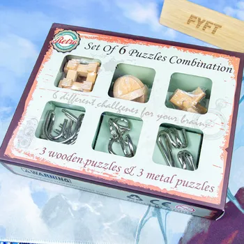 Hlavolam Sada 6 hlavolamů v retro stylu od Alloy Puzzles