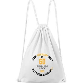 Sportovní batoh DOBRÝ TRIKO Bavlněný batoh k narozeninám Legenda Barva: Bílá