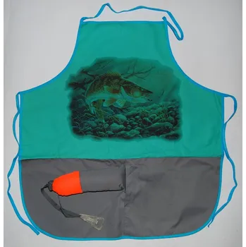 Žertovný předmět Zástěra s otvírákem - Štika Barva: Zelená