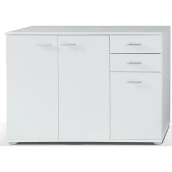 Komoda MIDAS 1 -KOMODA - 3dvířková se 2 šuplíky -bílá (MIKE 1 3T 2S) "LP" (K150-Z)