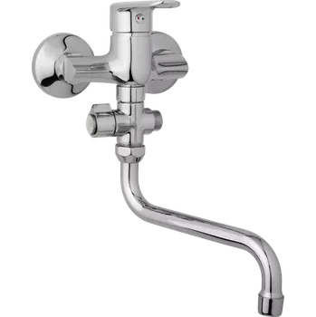 Vodovodní baterie JB Sanitary Nástěnná umyvadlová a sprchová baterie FINERY, rozteč 100 mm, otočný přepínač, bez příslušenství, trubkové ramínko 200 mm F10 32 30