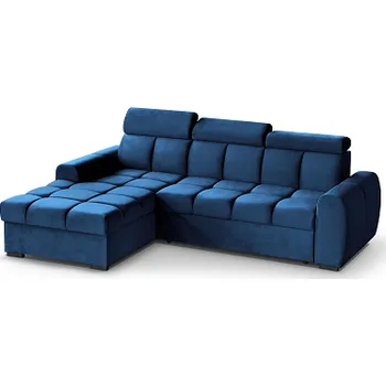 Sedací souprava GEMMA ROHOVÁ -LEVÁ sedací souprava - látka TMAVĚ MODRÁ Bluvel 86 (GOMEZ - L=2balíky) - kolekce "MRS" (K250-E)NOVINKA