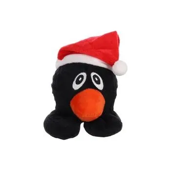 Pro psa Flamingo hračka pro psa vánoční tučňák 10x8,3x23 cm, plyšová s TPR míčkem pískací černá