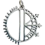 Drakkaria BEAIVI a MANO, Slunce a Měsíc, sámský stříbrný přívěsek, Ag 925