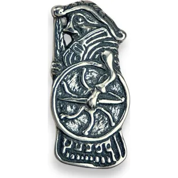 Přívěsek Drakkaria VALKÝRA, štítonoška, stříbrný přívěsek, Ag 925