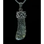 Drakkaria NORICA, stříbrný přívěsek s vltavínem, Ag 925