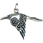 Drakkaria CORVUS - keltská vrána, stříbrný přívěsek, Ag 925
