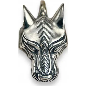 Přívěsek Drakkaria WARG, severský vlk, stříbrný přívěsek, Ag 925, 15g