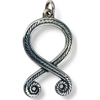 Přívěsek Drakkaria TROLLÍ KŘÍŽ, Runa Othala, stříbrný přívěsek, Ag 925