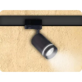 Svítidlo LED kolejnicové svítidlo MADARA ALTRO RING vyměnitelný zdroj GU10, 3-fázové, černé [SLIP003050]