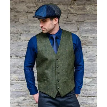 Pánská vesta Vesta pánská Tweed, zelená, Irsko
