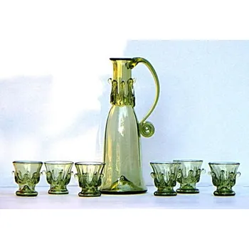 Sklenice Drakkaria SOUPRAVA HISTORICKÉHO SKLA NA APERITIV, zelené sklo
