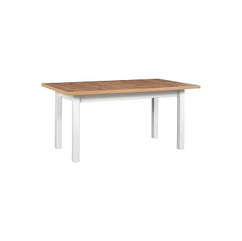 Jídelní stůl MADONA 2XL (MODENA 2XL) jídelní stůl rozkládací lamino Dub wotan/ noha bílá dřevo -kolekce "DRE" (K150-Z)