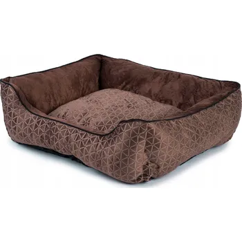 Pelíšek pro psa BERN Pelíšek hranatý hnědý - 70 cm x 60 cm (BERN Pelíšek hranatý hnědý - 70 cm x 60 cm)