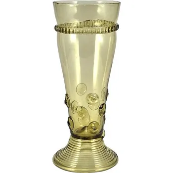 Sklenice MILANO, středověká číše, zelené sklo