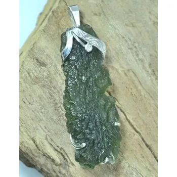 Přívěsek Drakkaria CERES, stříbrný přívěsek s vltavínem, Ag 925