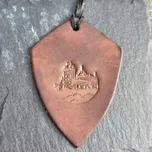 Drakkaria HRAD, kožený přívěsek, štít