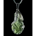 Drakkaria LUTETIA, stříbrný přívěsek s vltavínem, Ag 925