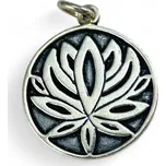 Drakkaria LOTOSOVÝ KVĚT, stříbrný přívěsek, Ag 925