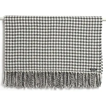deka Houndstooth Double Twill, luxusní vlněná deka, dovoz: Irsko