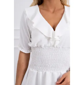 Dámské šaty Šaty v barvě ecru do pasu UNI