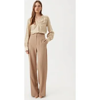 Dámská halenka BOSS Halenka 50532823 Béžová Regular Fit 40