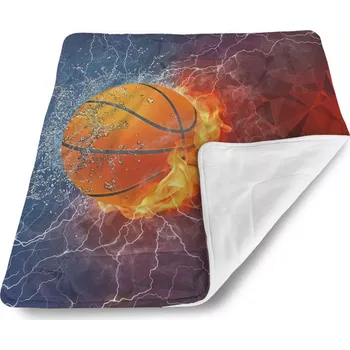 deka Sablio Dětská deka pro miminko Basketbalový míč - 80x100 cm