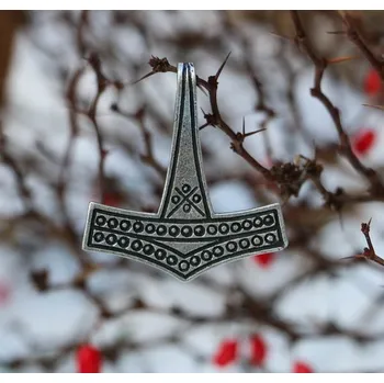 Přívěsek Drakkaria THOROVO KLADIVO, Dánsko, Romersdal, malé, zinek, starostříbro