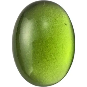 Korálek Drakkaria KABOŠON sklo 25x18 mm zelená