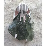 Drakkaria ASTERA, stříbrný přívěsek s vltavínem, Ag 925