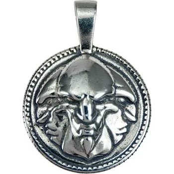 Přívěsek Drakkaria TRIGLAV, slovanský stříbrný přívěsek, Ag 925, 25g