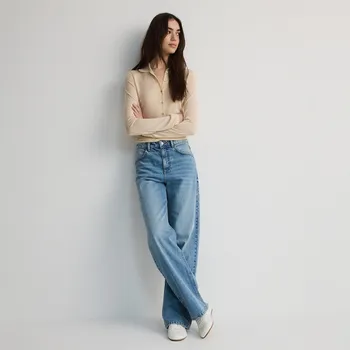 Reserved - Džíny wide leg - modrá - YR258-55J - YR258-55J-36