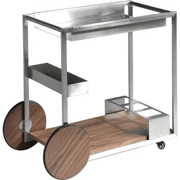 Servírovací stolek Ořechový kovový servírovací vozík Angel Cerdá No. 3116, 91 x 38 cm