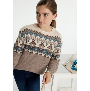 Dívčí svetr Mayoral dívčí svetr vzorovaný 7304-92 velikost 164