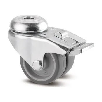 Pojezdové kolečko Agila Twin TENTE Přístrojová kolečka 50mm, s brzdou, otvor pro čep, 2975PJO050P30-11