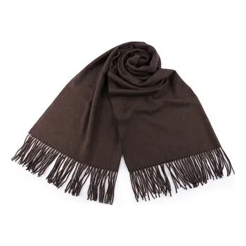 Šála Šála / pléd s třásněmi 65x190 cm - 1 ks - 7 hnědá