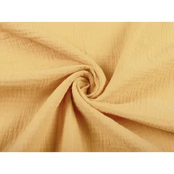 Mušelín dvojitá gázovina MSN-059 Světle žlutooranžová - metráž šířka 140 cm