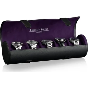 Box na hodinky Pouzdro na hodinky HEISSE & SÖHNE 70019-164 Rondo 5 Black/Violet