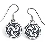 Drakkaria KELTSKÉ SPIRÁLY, stříbrné náušnice, Ag 925