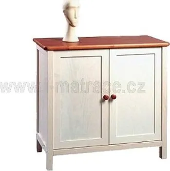 Komoda Skříně a komody Anny dvířková Bílo-hnědá Doprava ZDARMA.