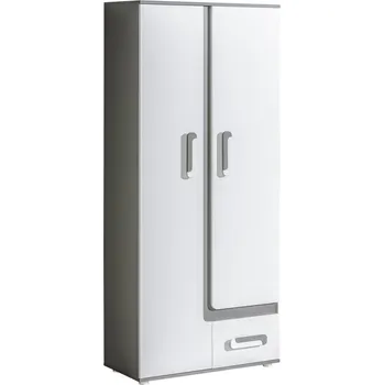 Šatní skříň Šatní skříň APALUCHA 3, šedá/bílá