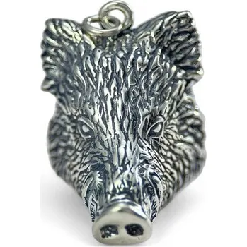Přívěsek Drakkaria DIVOČÁK, masivní stříbrný přívěsek, Ag 925, 23g