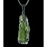 Drakkaria CORONA, stříbrný přívěsek s vltavínem, Ag 925