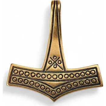 Přívěsek Drakkaria THOROVO KLADIVO, Dánsko, Romersdal, velké, bronz