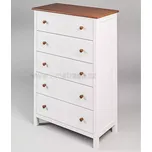 Skříně a komody Anny V. velká Bílo-hnědá Doprava ZDARMA.