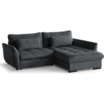 Sedací souprava CANDY NEW - Pravá rohová sedací souprava - látka Černá -BUBBLE 17 - kolekce "MRS"(CAFU L=3 BALÍKY)(K250)NOVINKA