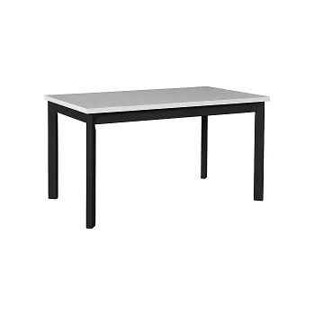 Jídelní stůl MAXMILIÁN 5P (MAX 5P) - jídelní stůl rozkládací - lamino Bílá borovice andersen/nohy černá - kolekce "DRE" (K150-Z)