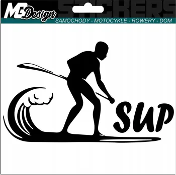 Samolepicí dekorace na vozidlo NÁLEPKA na auto SUP STAND UP PADDLE SPORT 9x15
